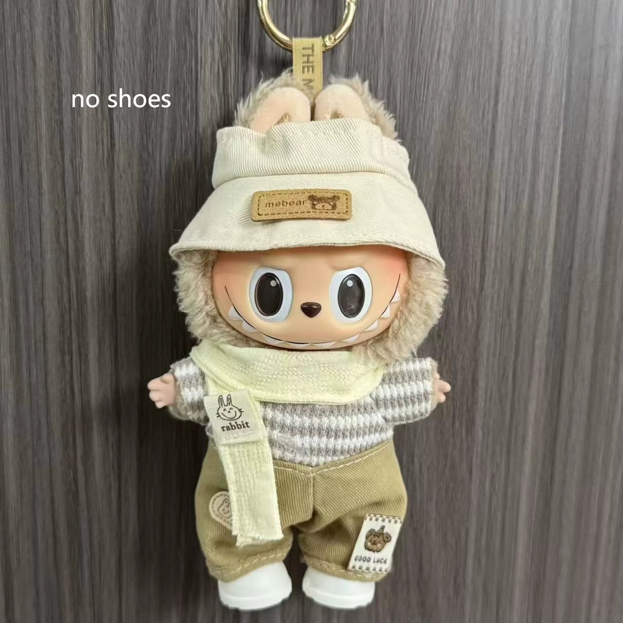 Only Clothes for Labubu Pendant Doll Clothing 17Cm Skirt Dressing Set Halloween Baby Dolls Cute Toy Gift Wings Fashion Trend