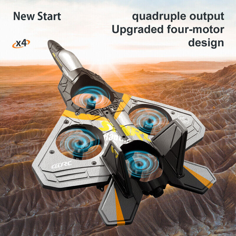 4DRC V17 Remote Control Plane 2.4Ghz Foam RC Airplanes Helicopter Quadcopter,Spinning Drone with Cool Light,Gifts for Kids Adults.Logistics Is Randomly Sent by Ups,Usps,Fedex,Amazon Logistics.