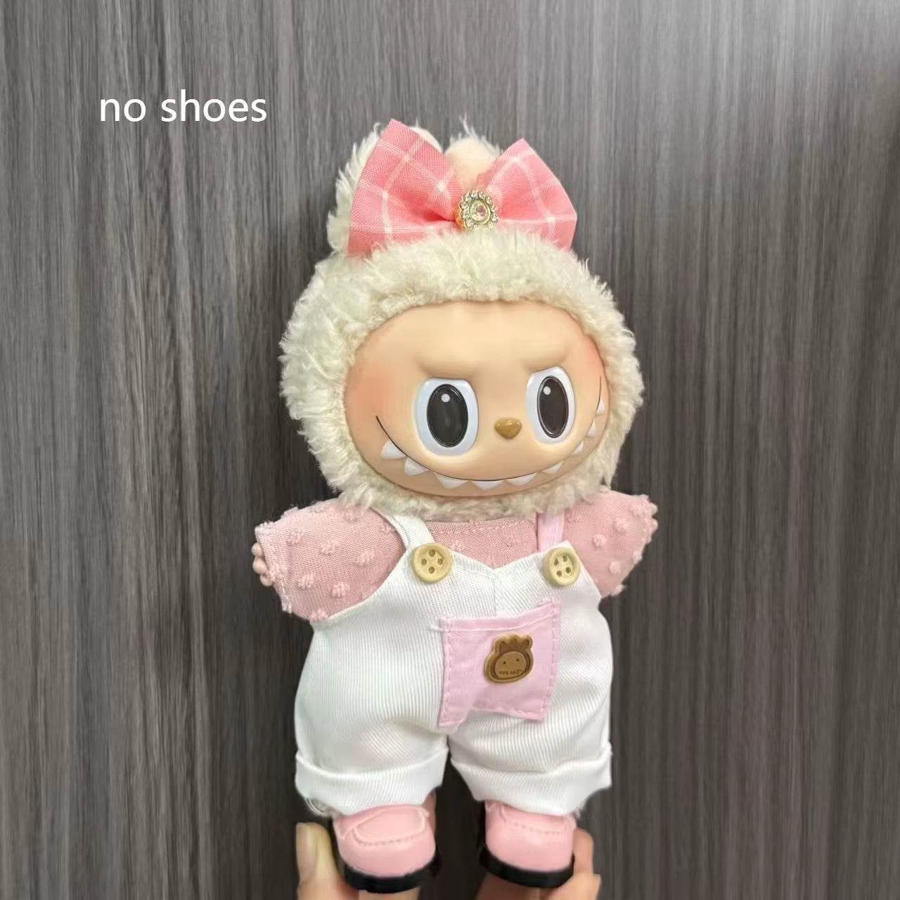Only Clothes for Labubu Pendant Doll Clothing 17Cm Skirt Dressing Set Halloween Baby Dolls Cute Toy Gift Wings Fashion Trend