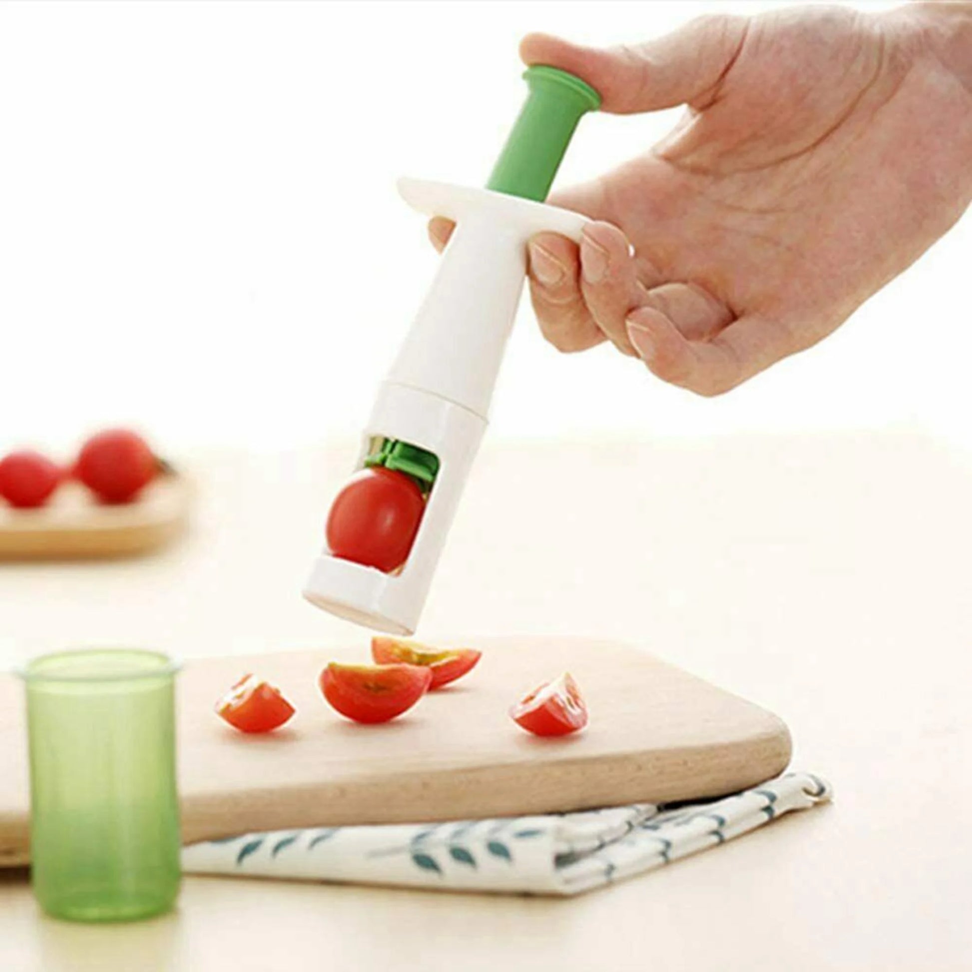 Grape Slicer, Syringe Shape Stainless Steel Mandolines & Slicers