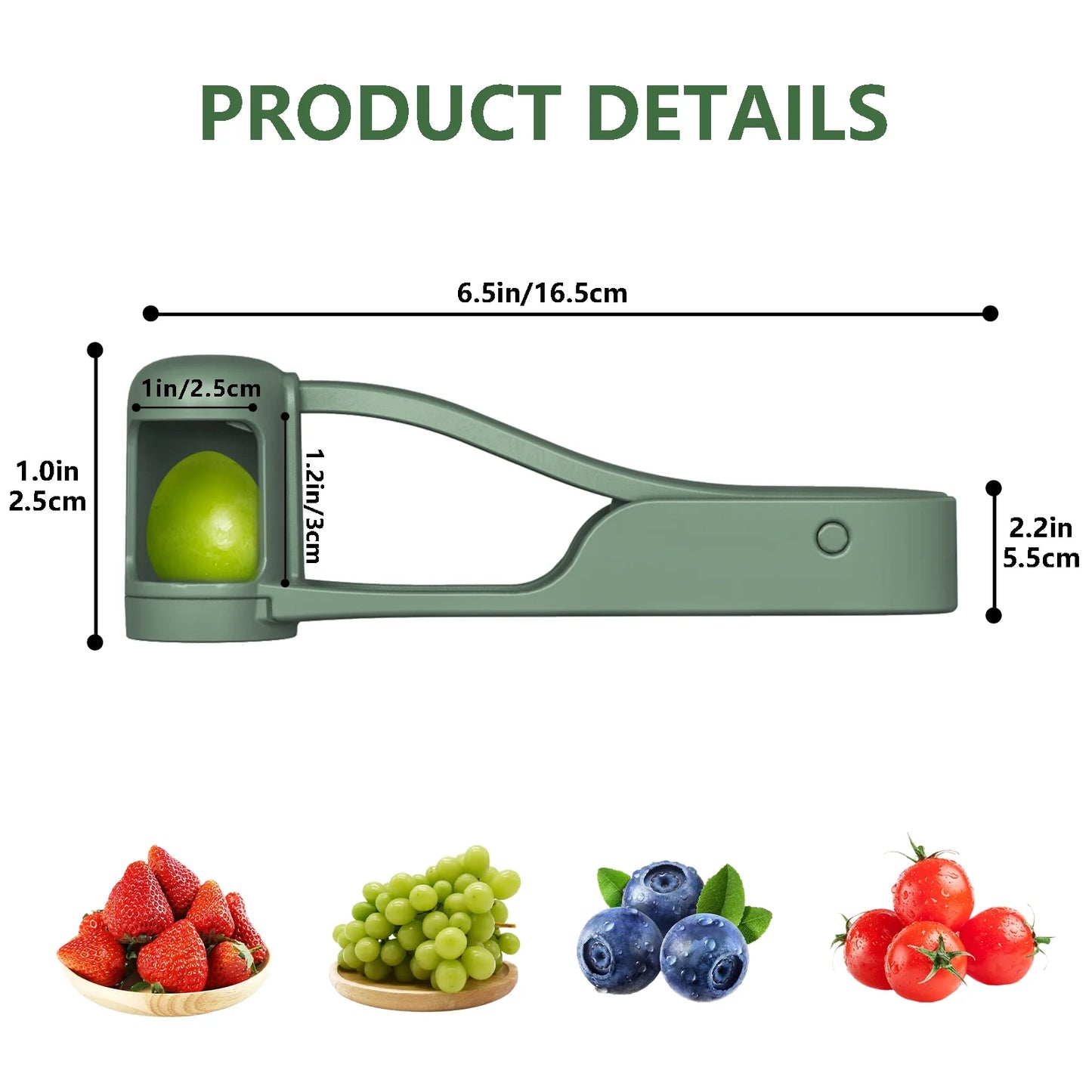 Green Grape Cutter for Toddlers 1-3,Grapes Strawberry Fruit Slicer Quarters for Salad Snacks Kitchen Tools