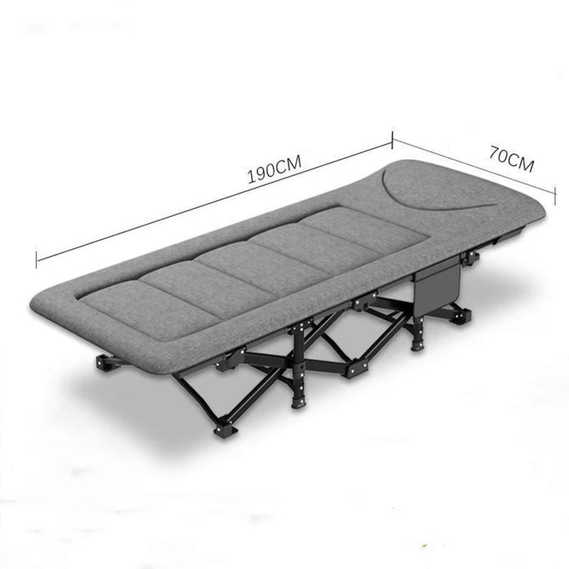 Dealsforyouday Camping Cot with Cushion and Eye Mask, Folding Outdoor Furniture, Heavy Duty Outdoor Single Lunch Bed, Afternoon Time Travel Camping Bed, Beach Lawn Park Universal