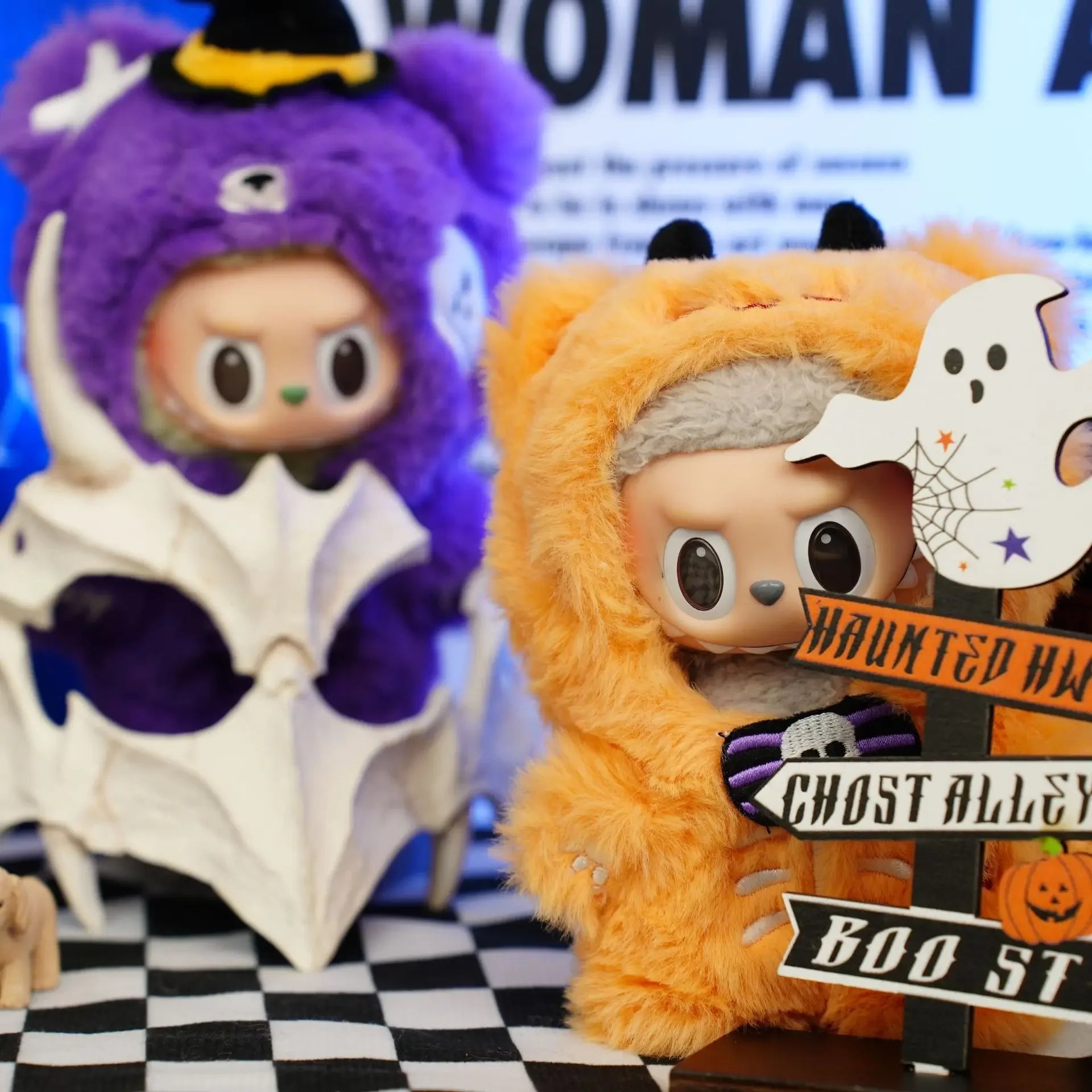 No Doll，For 17Cm Labubu Halloween Outfit Skull Uniform Decoration Little Cloths V1/V2/V3 Baby Clothes Cool Sweater Doll Can Be