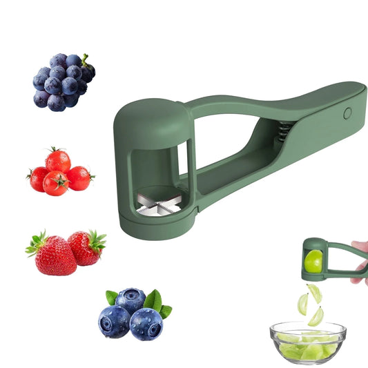 Green Grape Cutter for Toddlers 1-3,Grapes Strawberry Fruit Slicer Quarters for Salad Snacks Kitchen Tools