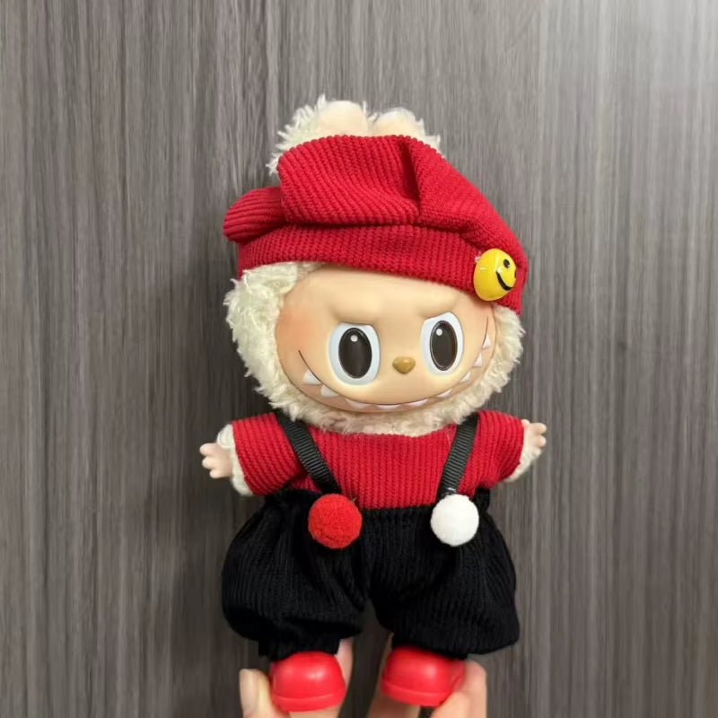Only Clothes for Labubu Pendant Doll Clothing 17Cm Skirt Dressing Set Halloween Baby Dolls Cute Toy Gift Wings Fashion Trend