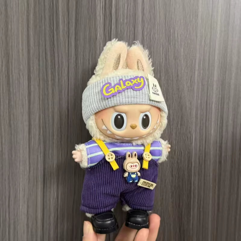 Only Clothes for Labubu Pendant Doll Clothing 17Cm Skirt Dressing Set Halloween Baby Dolls Cute Toy Gift Wings Fashion Trend